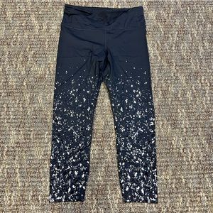 Lululemon Speed Wunder Tight 28" Speckle Shine Black Deep Coal Silver Size 8
